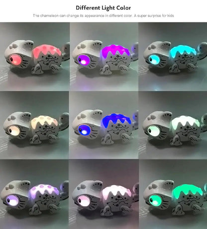 RC Chameleon Toy with Flashing Lights & Tongue Catch
