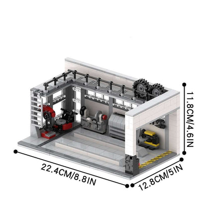 Car Repair Shop Building Block Toy