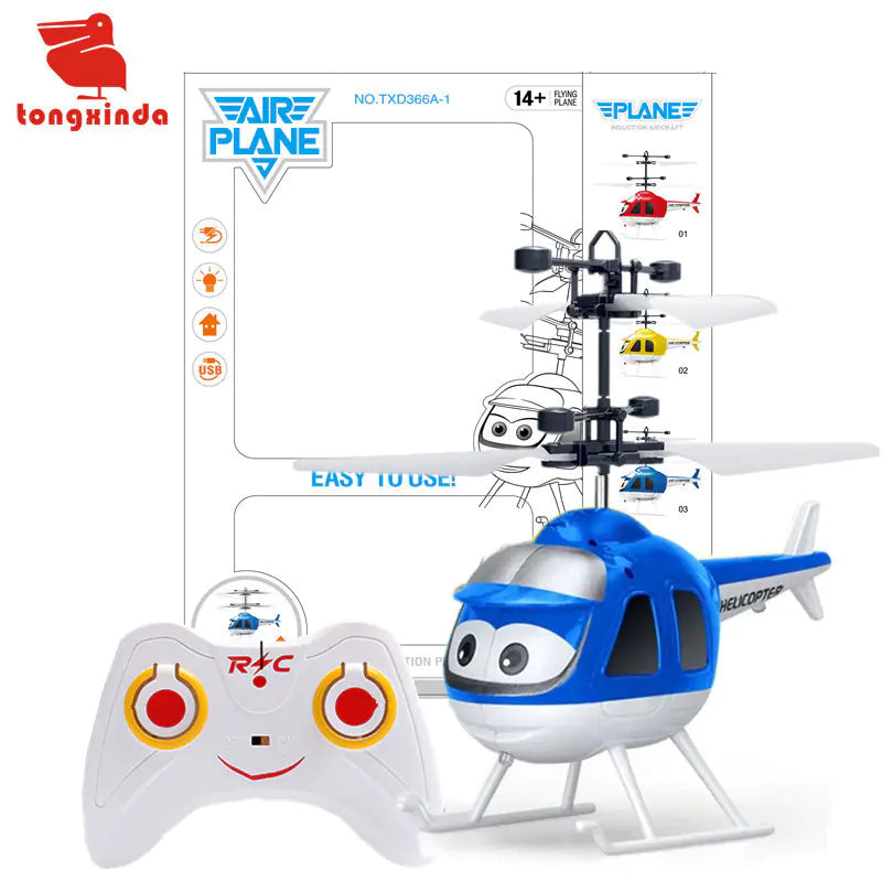 Infrared Induction Flying Helicopter Toy with LED Lights