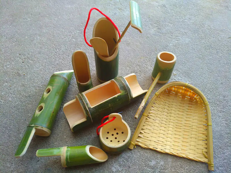 Bamboo Sand & Water Play Kit - 10 Piece
