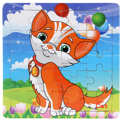 Wooden Animals Jigsaw Puzzle Set for Kids