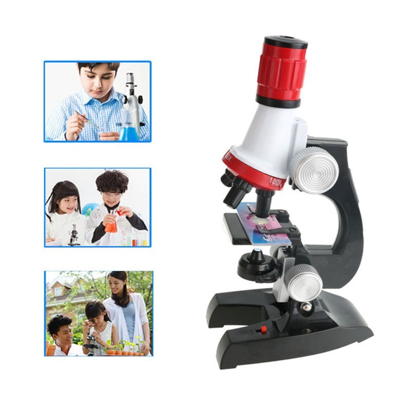 Kids Science Microscope with Slides & Tools Kit