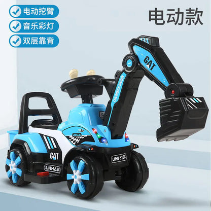 Tiny Tots Electric Excavator Toy