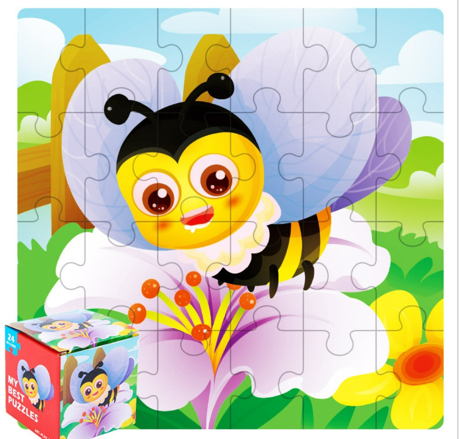 Wooden Animals Jigsaw Puzzle Set for Kids