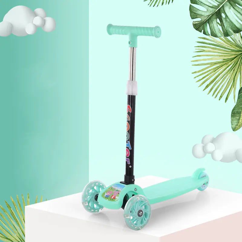 Pink 3-Wheel Kids Scooter | Adjustable & LED Wheels