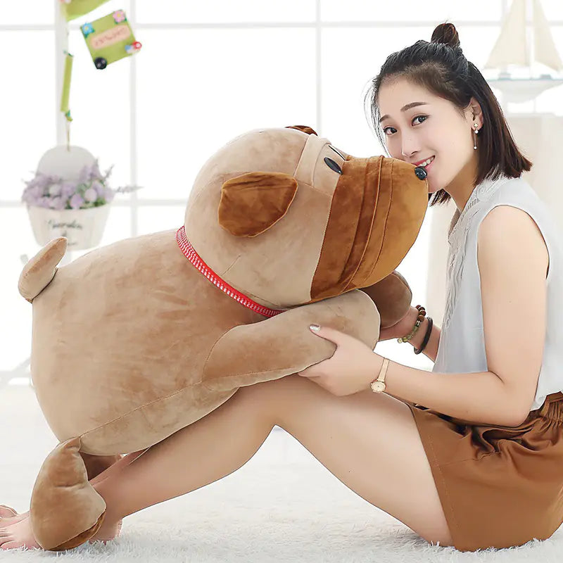 Snuggly Pug Plush Pillow Toy for Children