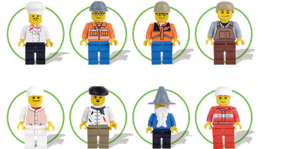 24Pcs Mini Building Block Figures – Police, Fire & More