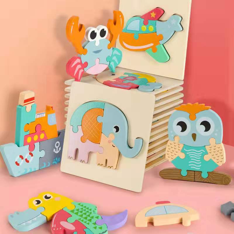 Three Dimensional Animal Cartoon Puzzle