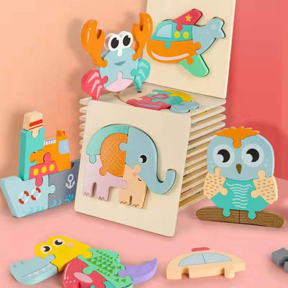 Three Dimensional Animal Cartoon Puzzle