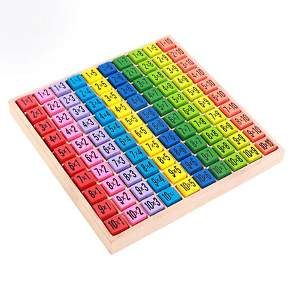 Wooden Multiplication Puzzle Board for Kids Learning