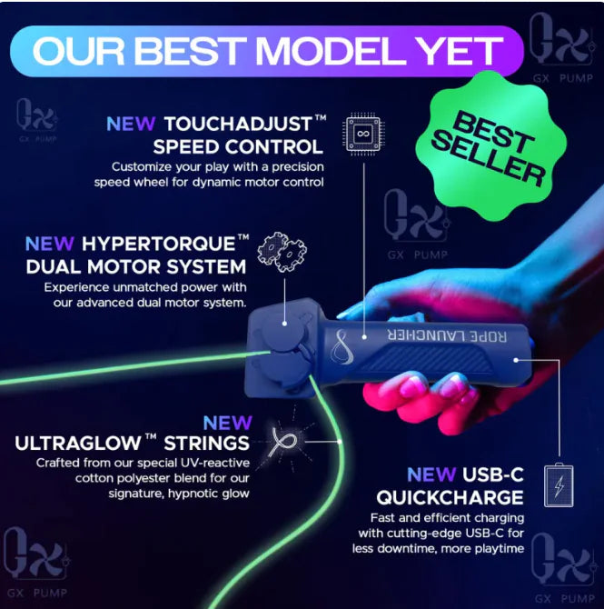 Glowing Rope Launcher Toy – Rechargeable & Fun to Play