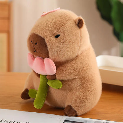 Capybara Plush Toy with Food Dress – Soft & Cute