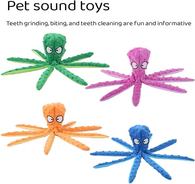 Octopus Plush Chew Toy – Interactive Pet Toy for Dogs & Cats