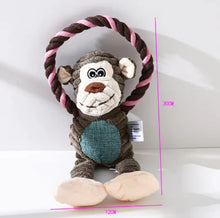 Durable Plush Animal Toys with Tug Rope