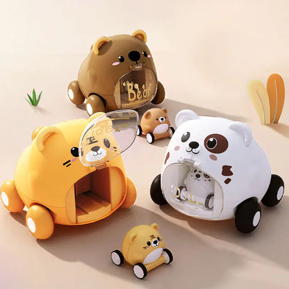 Cute Animal Inertia Launch Cars | Catapult Toy Set