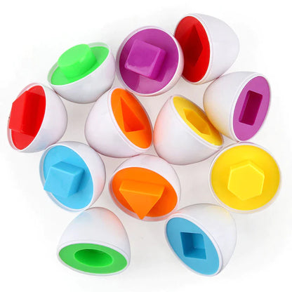 Baby Learning Educational Toy Smart Egg Toy Games Shape Matching Sorters Toys Montessori Eggs Toys for Kids Children 2 3 4 Years
