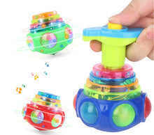 Spinning Music Top Toy with Lights for Kids