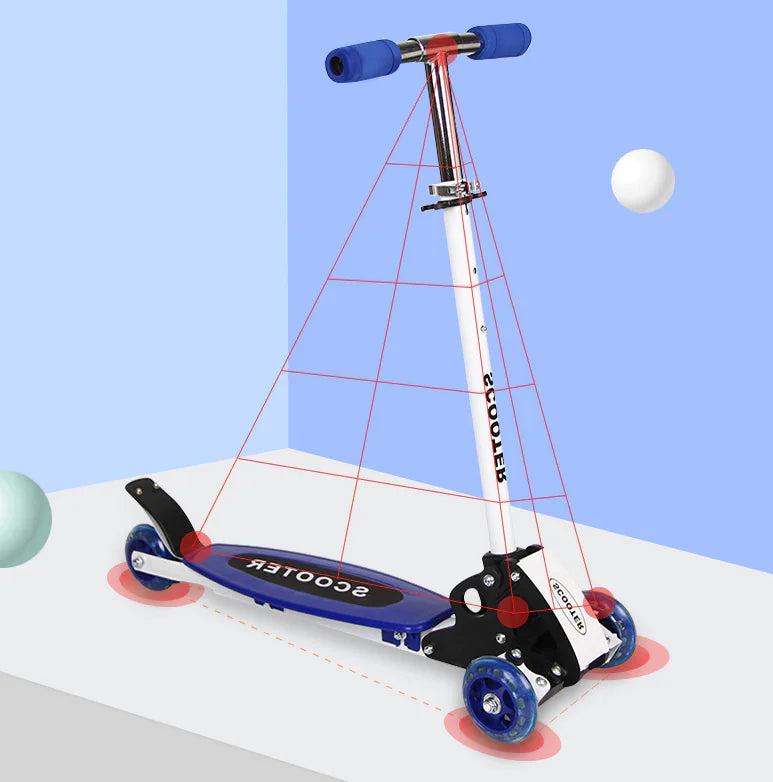 3-Wheel Adjustable Kids Scooter with LED Light Wheels