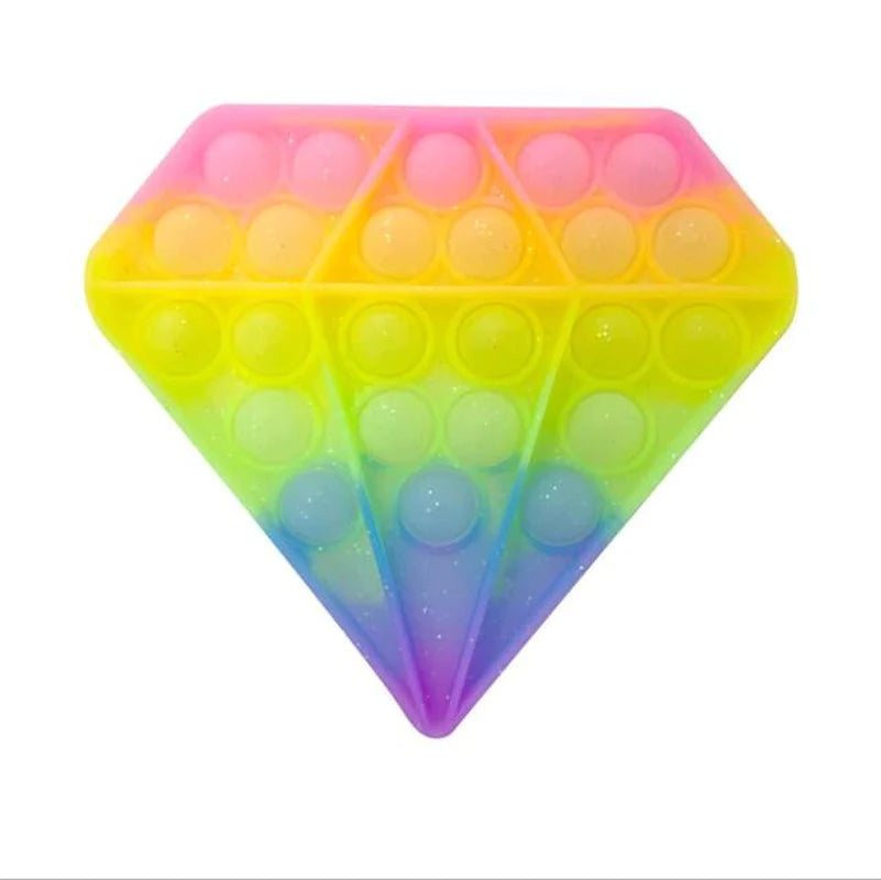 Glittering Antistress Toys Ice Cream Push Bubble Sensory Toys Children Autism Fidget Stress Reliever Toy for Kids Adult