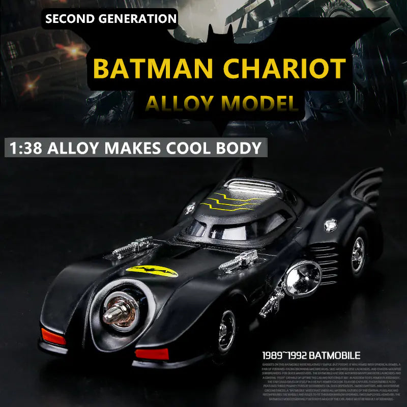 Batmobile Diecast Car Toy – Sleek Pullback Action Ride