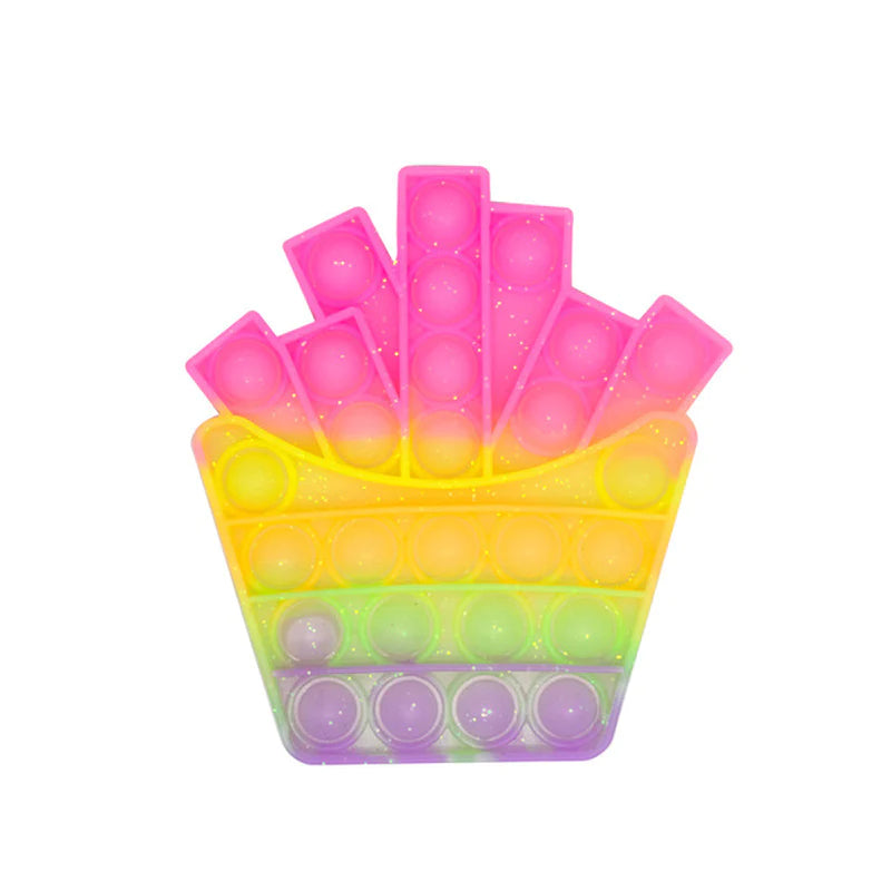 Glittering Antistress Toys Ice Cream Push Bubble Sensory Toys Children Autism Fidget Stress Reliever Toy for Kids Adult