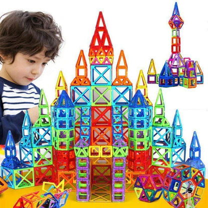Magnetic Building Tiles Set – Colorful STEM Blocks for Kids