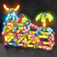Magnetic Light-Up Building Sticks – 128PCS STEM Construction Set