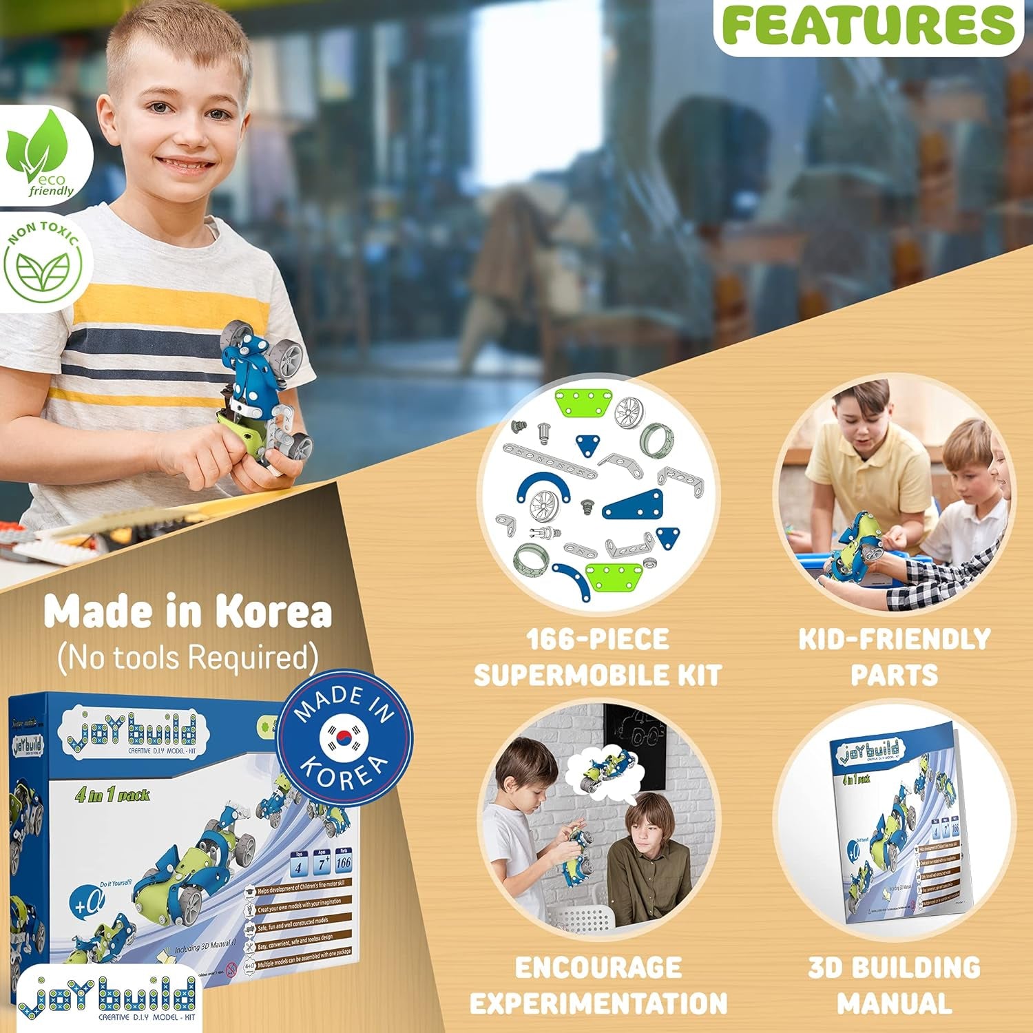 166 Piece STEM Toys Kit Educational Stem Building Toys for Kids Age 8 and Up– Take Apart Builders Game Toys for Communication, Cognitive and Fine Motor Skills