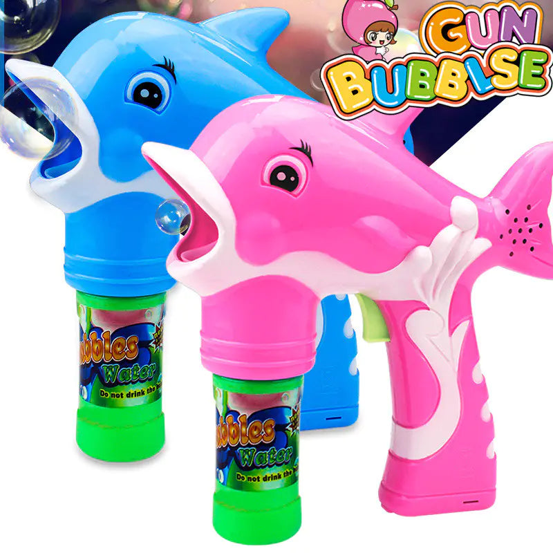 Dolphin Bubble Gun Toy with Lights & Music for Kids