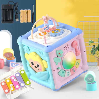 6-in-1 Musical Activity Cube Toy for Toddlers