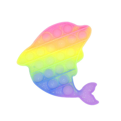 Glittering Antistress Toys Ice Cream Push Bubble Sensory Toys Children Autism Fidget Stress Reliever Toy for Kids Adult