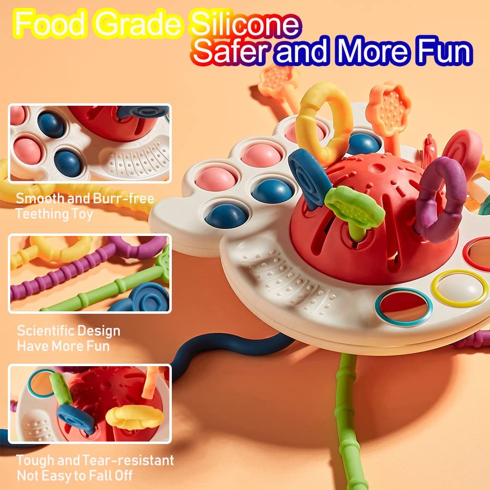 Octopus Sensory Toy for Babies – Pull & Pop Fun