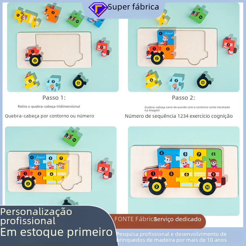 Kids' Learning Wooden Puzzle Sets