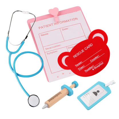 Kids' Wooden Doctor Kit - Carry Bag Set