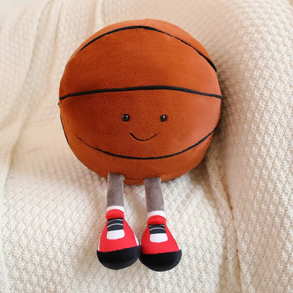 Smiling Sports Ball Plush Toys with Shoes
