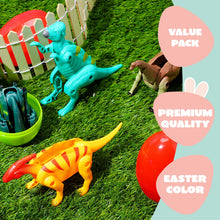 8 Pcs Easter Eggs Prefilled with Deformable Transforming Dinosaur Toys,Colorful Easter Egg Fillers,Easter Basket Stuffers Toy Gifts Party Favor for Kids