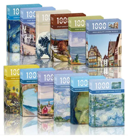 1000-Piece Scenic Village Jigsaw Puzzle for Adults