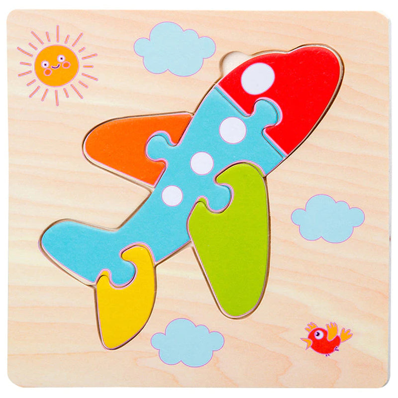 High Quality 3D Wooden Puzzles Educational Cartoon Animals Early Learning Cognition Intelligence Puzzle Game for Children Toys
