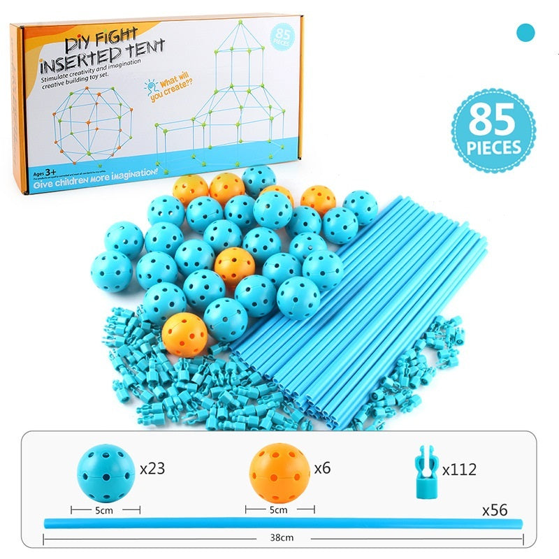 DIY 3D Construction Fort Building Castles Tents For Kids