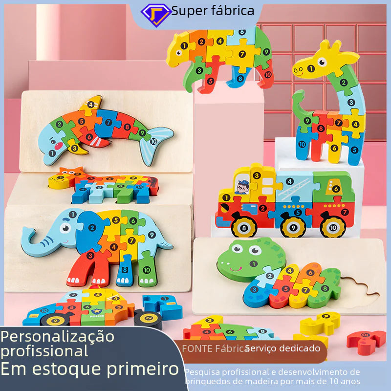 Kids' Learning Wooden Puzzle Sets