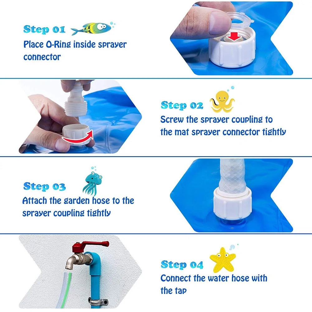 SplashZone Kids Inflatable Sprinkler Mat