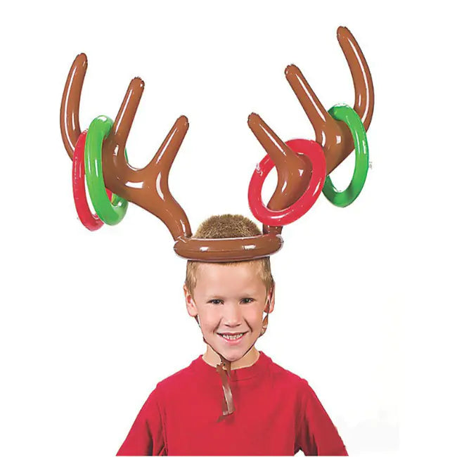 Inflatable Reindeer Ring Toss Game for Kids