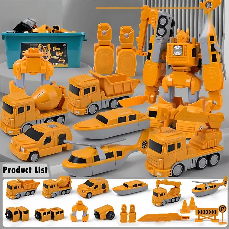 Transforming Construction Vehicle Robot for Kids