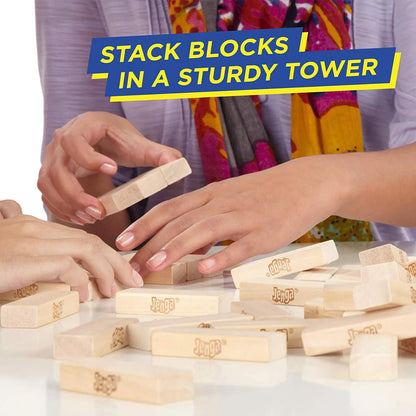 Classic Jenga Game with 54 Hardwood Blocks