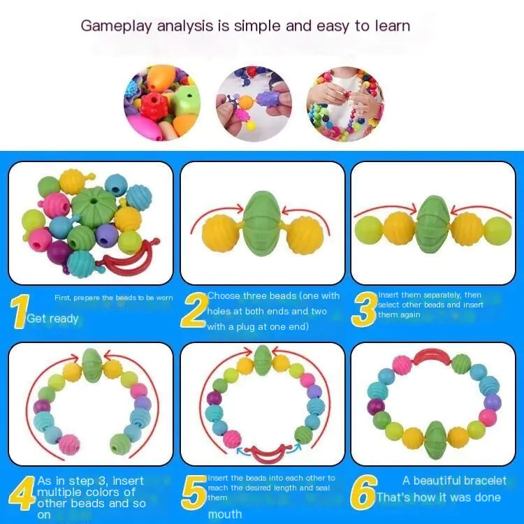 Creative Pop Beads Playset for Kids