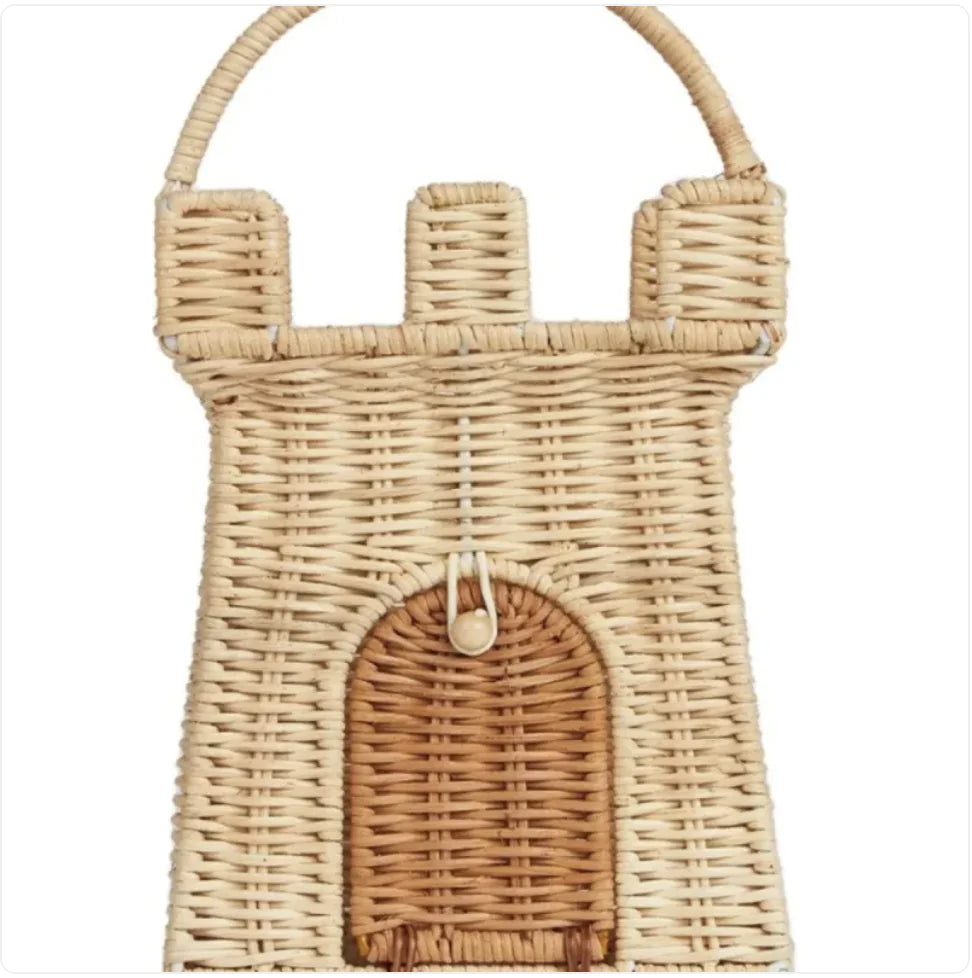 Wicker Castle Basket – Portable Toy Storage & Playhouse