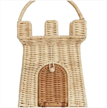 Wicker Castle Basket – Portable Toy Storage & Playhouse