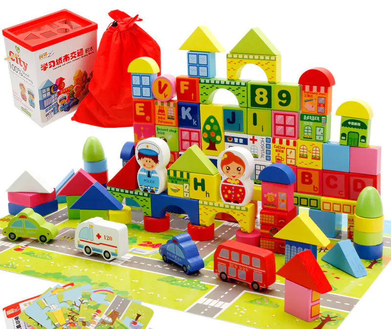 Cityscape Wooden Blocks Set