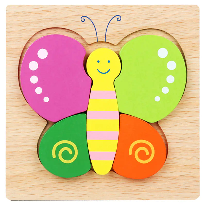 Kids' 3D Wooden Learning Puzzle