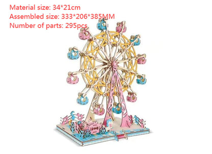 DIY 3D Carousel & Ferris Wheel Kit - Creative Play for Kids